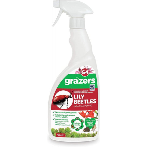 Grazers lily beetles spray bottle with trigger, 750 ml insect control