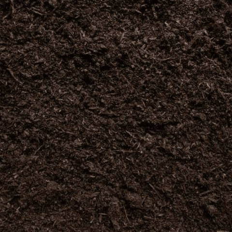 Dark compost texture of peat-free growing media