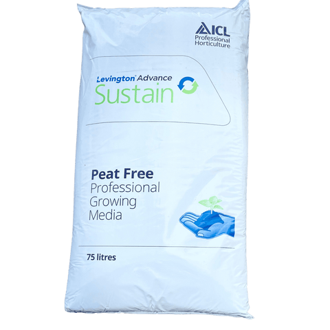 Peat-free professional rose growing media bag, 75 litres, light blue packaging